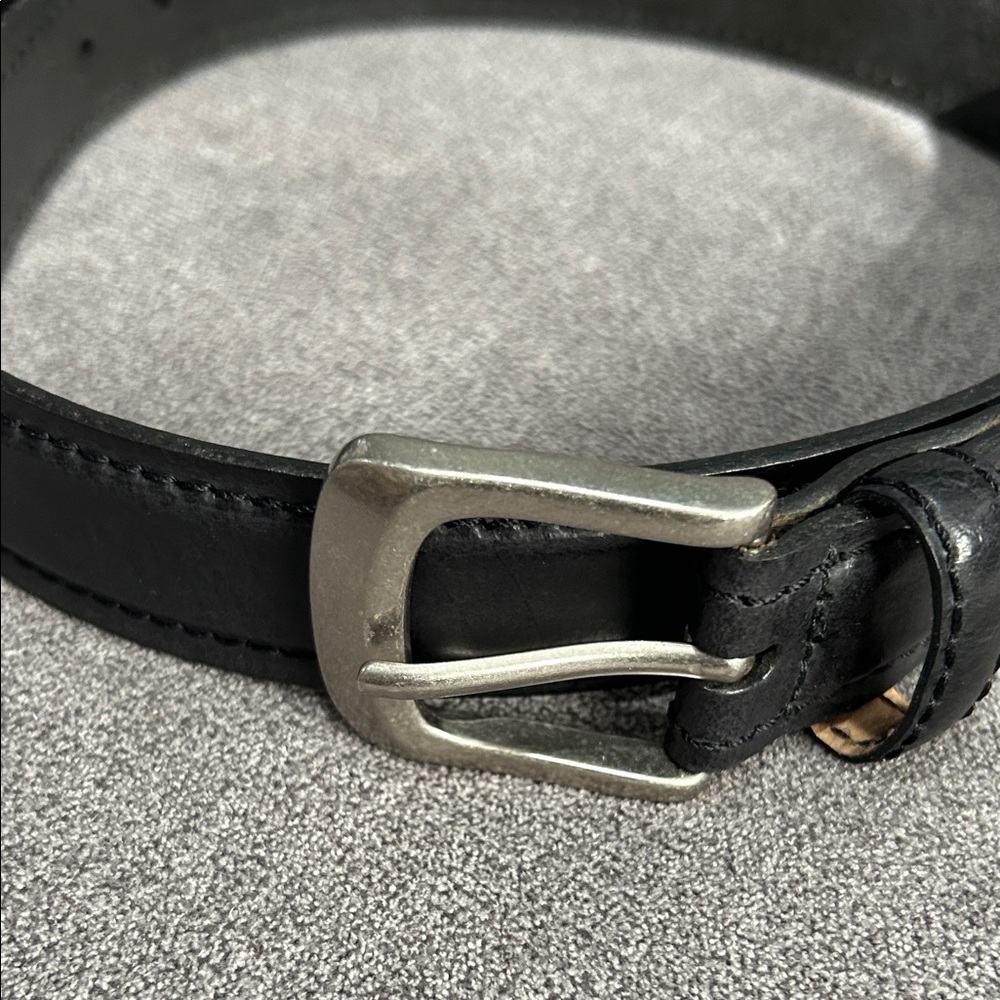 Dickies Black Belt with Silver Buckle